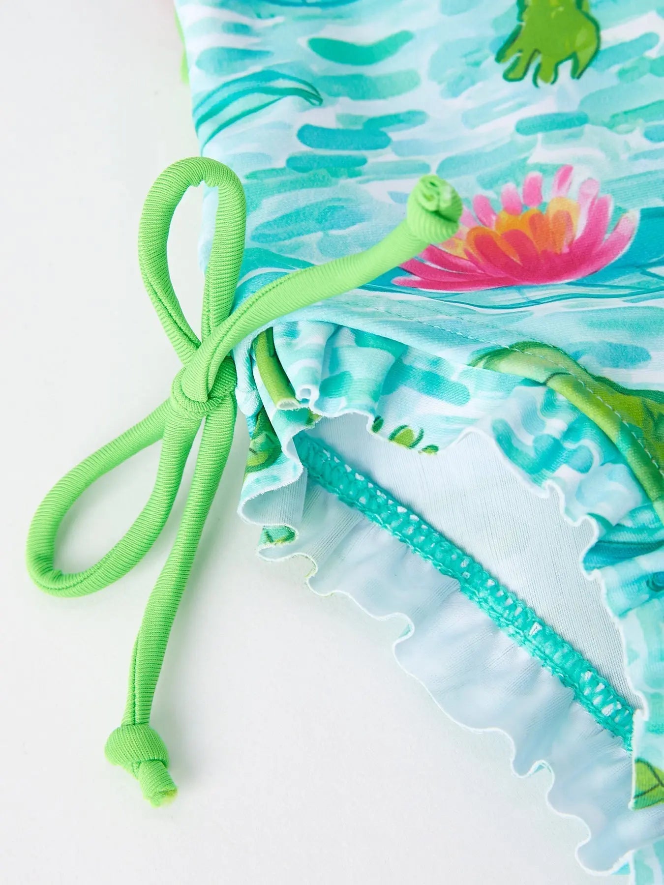 Rylee Faith Designs "Crocodile" Green Girls' Swimsuit - 