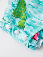 Rylee Faith Designs "Crocodile" Green Girls' Swimsuit - 