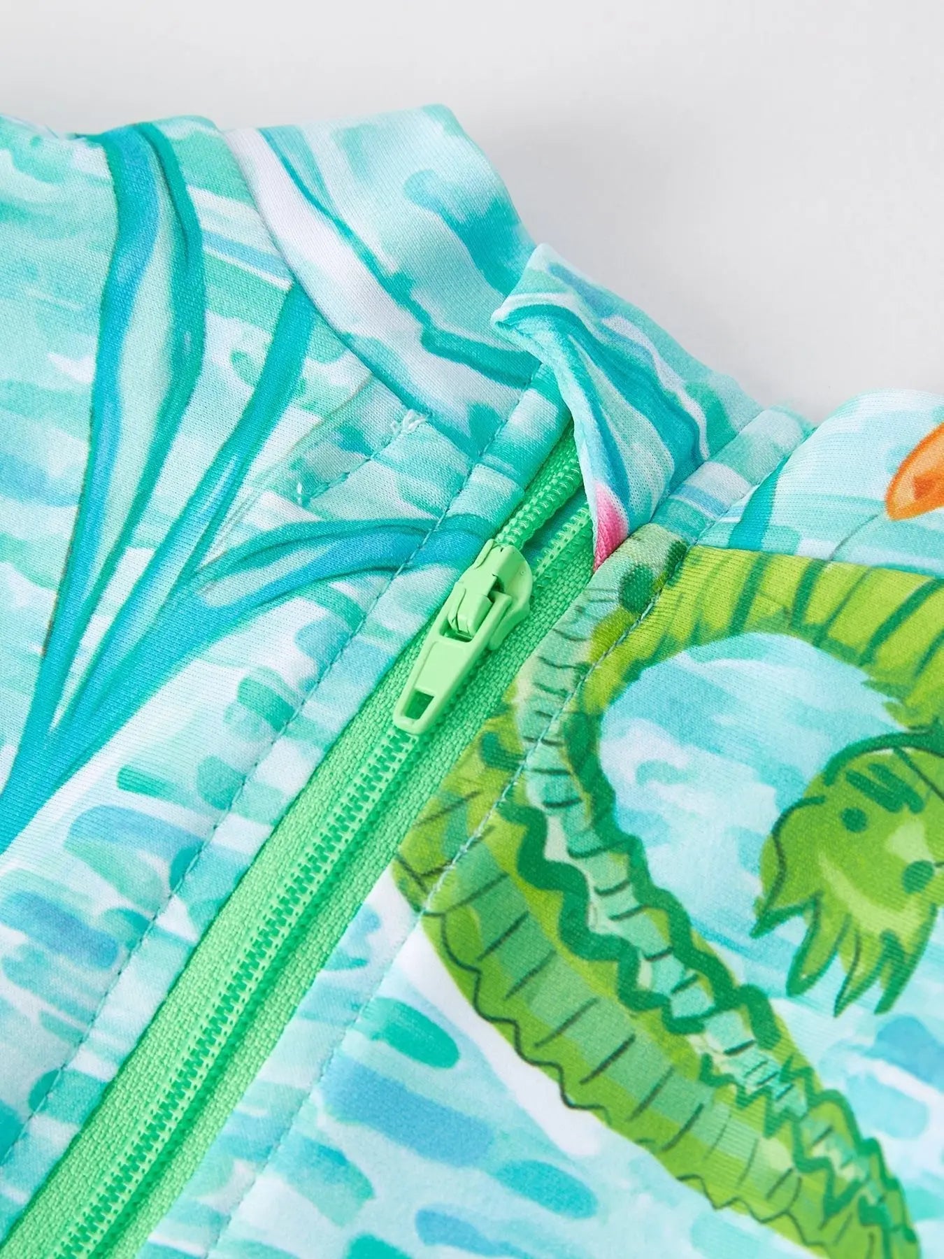 Rylee Faith Designs "Crocodile" Green Girls' Swimsuit - 