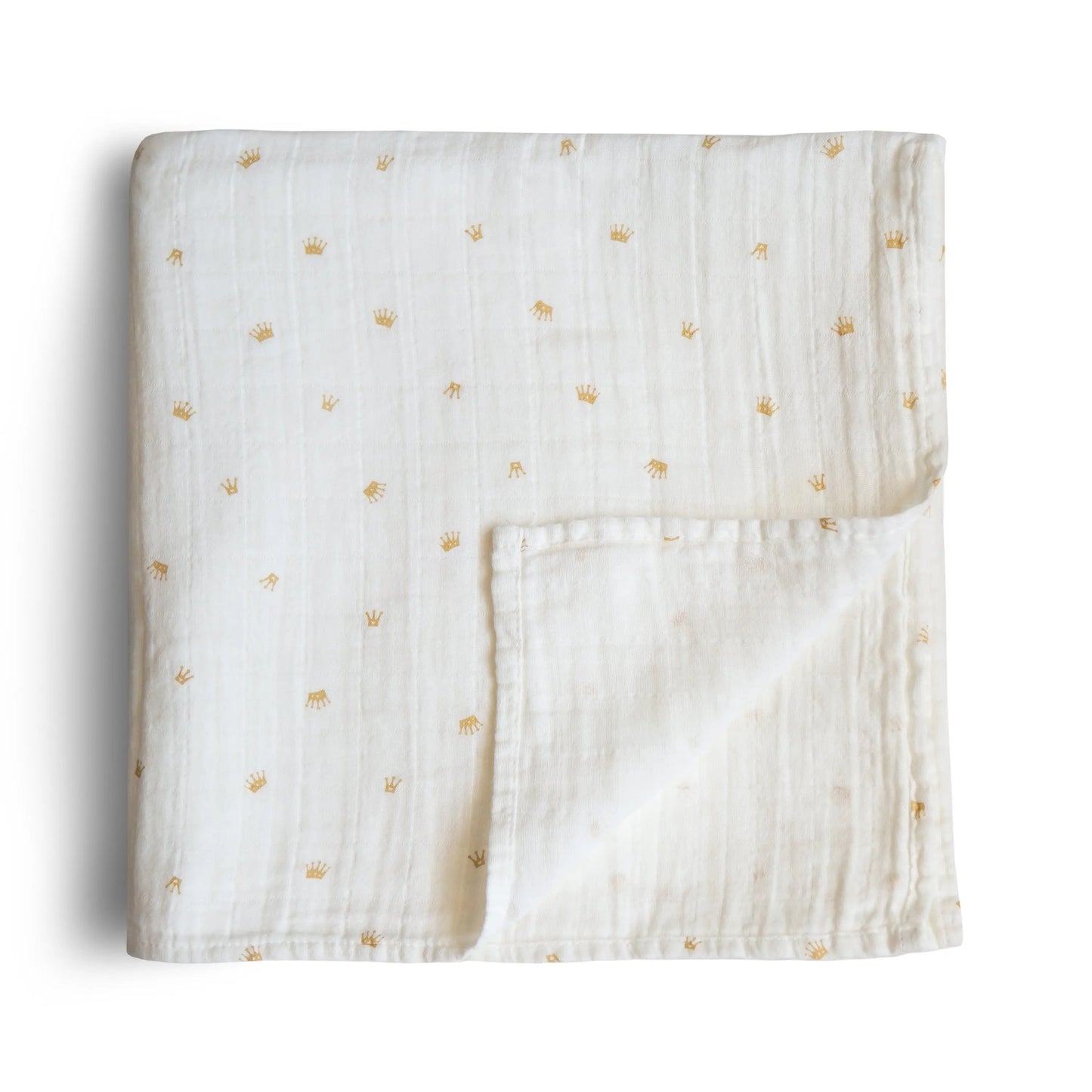 Organic Cotton Muslin Swaddle Blanket for Baby Cuddling and Nursing Mushie