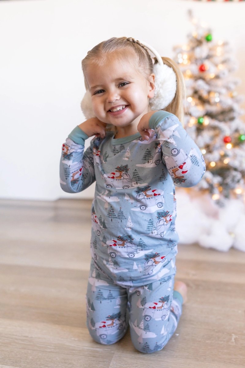 Little Joy Co. Cruisin' to Christmas 2pc Bamboo Pajamas - Everetts Place Boutique - 
