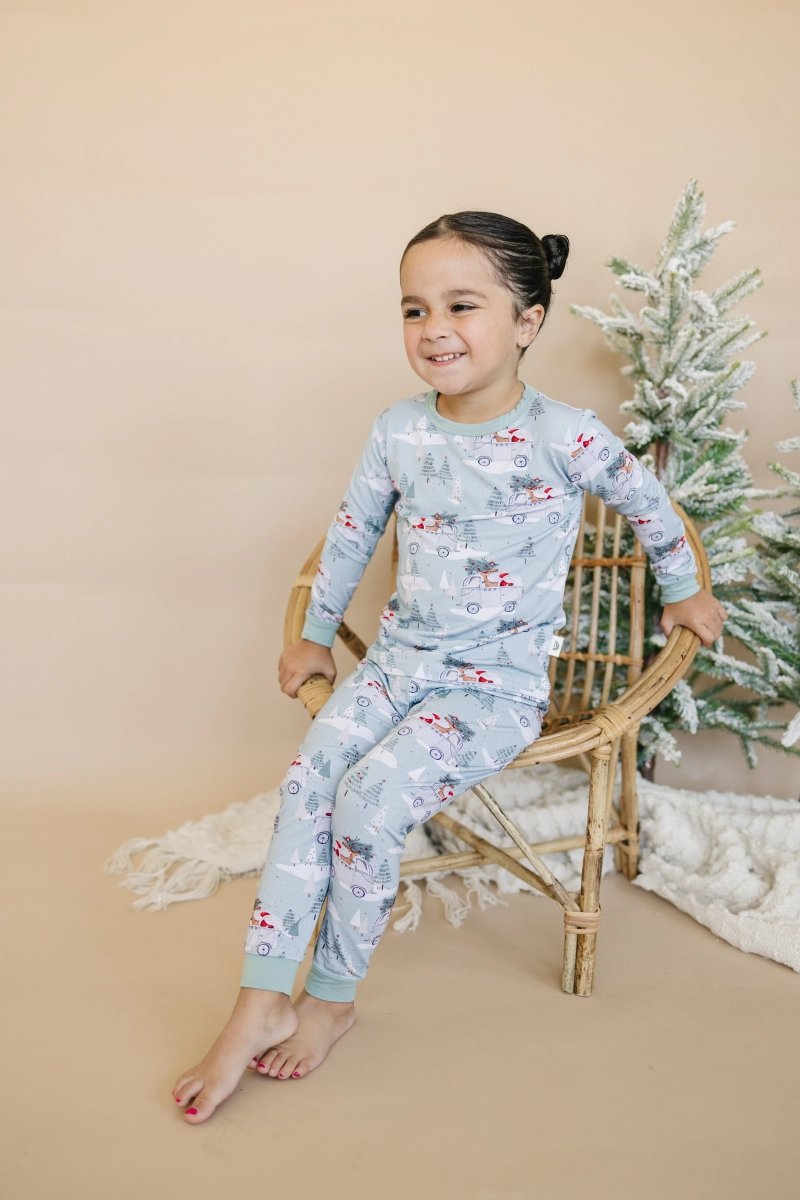 Cruisin' to Christmas 2pc Bamboo Pajamas Little Joy Co. Everetts Place Boutique
