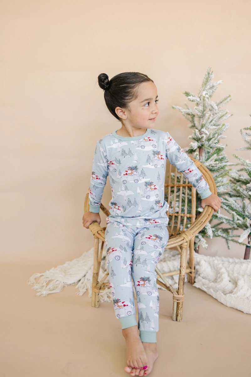 Little Joy Co. Cruisin' to Christmas 2pc Bamboo Pajamas - Everetts Place Boutique - 
