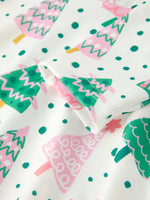 Rylee Faith Designs Cute Holiday Dress with Christmas Tree and Snow Prints - Apparel & Accessories > Clothing > Baby & Toddler Clothing > Baby & Toddler Dresses Dress