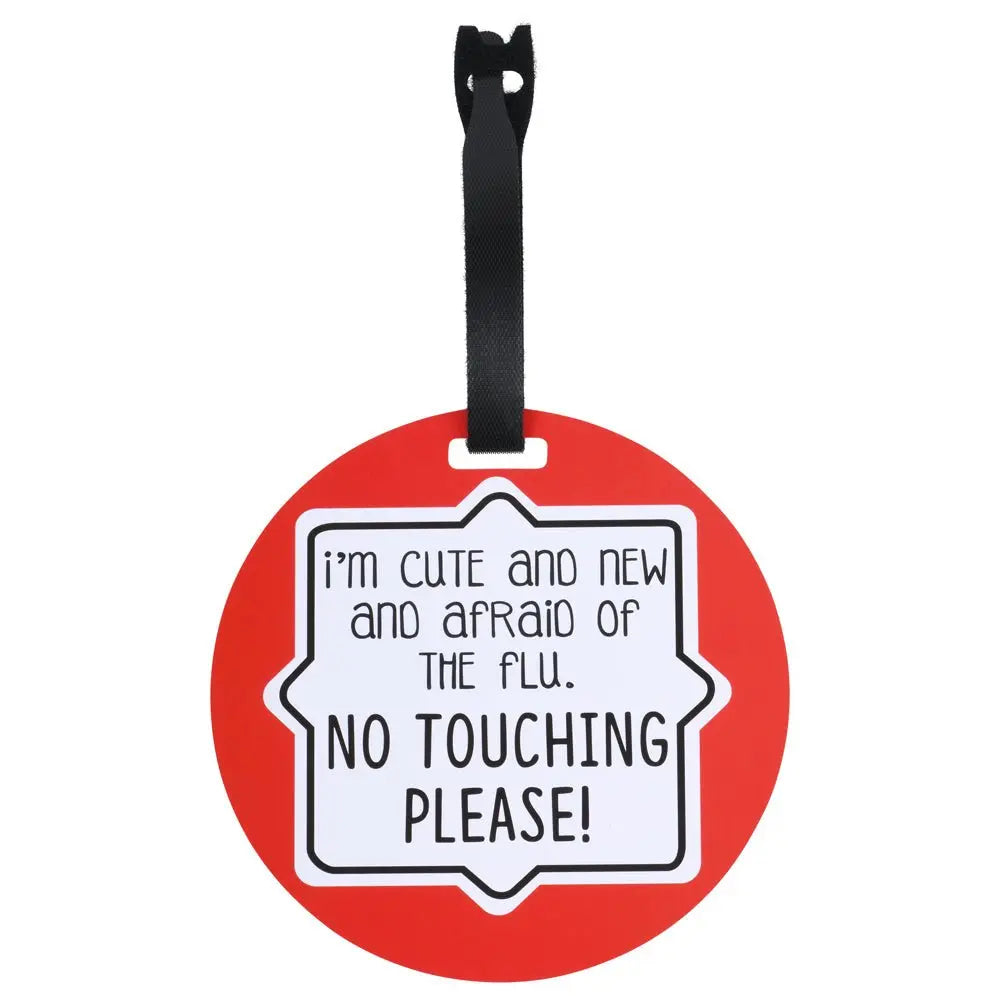 Three Little Tots Cute & New Afraid of the Flu Car Seat Tag - 