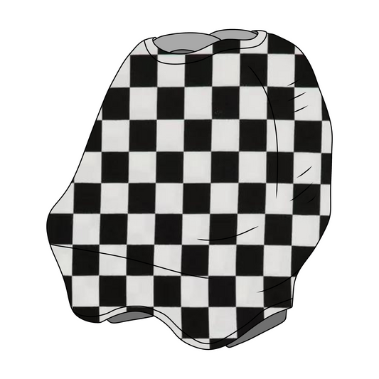 Race Black and White Checkered Breathable Carseat Cover Little Mae & Co Everetts Place: Online Boutique