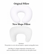 Brown Toile Ruffle Nursing Pillow Cover by Little Mae & Co