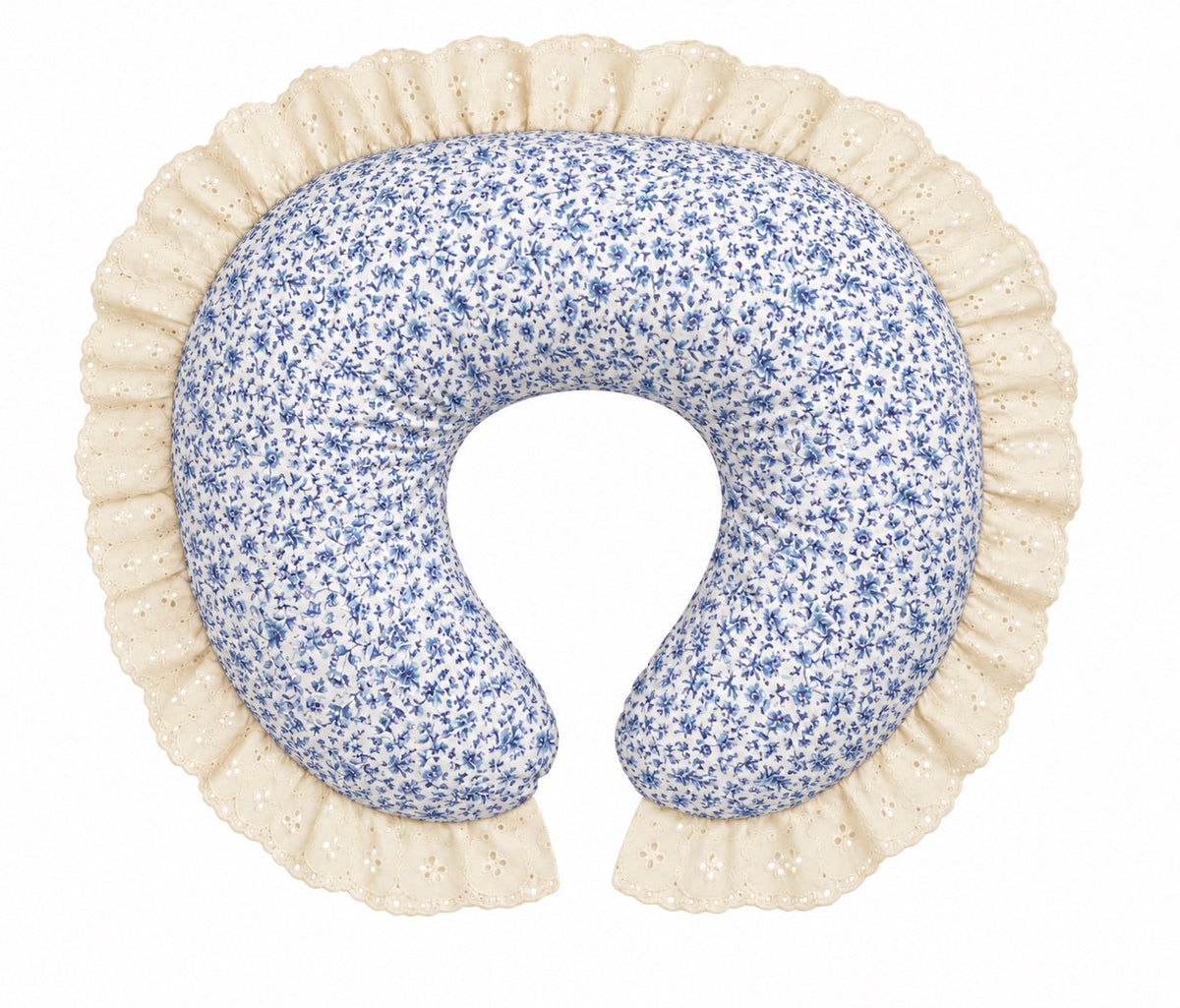 Ivory Eyelet Ruffle Original Nursing Pillow Cover by Little Mae & Co