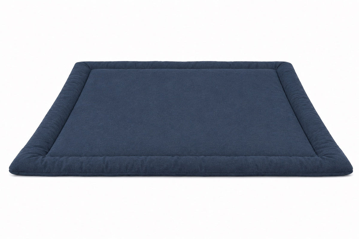 Dark Denim Padded Baby Play Mat by Little Mae & Co
