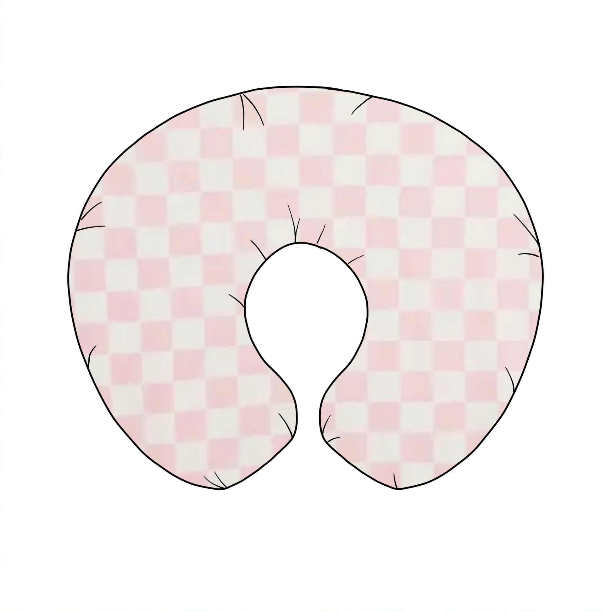 Sugar Pink And White Checkered Nursing Pillow Cover Little Mae & Co Everetts Place: Online Boutique