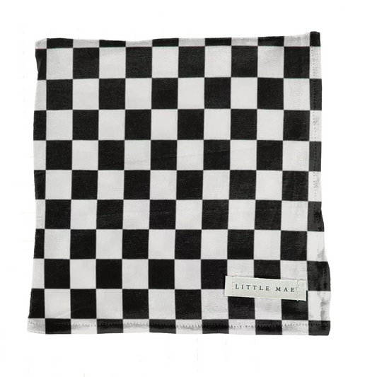 Race Black And White Checkered Stretch Swaddle Blanket Little Mae & Co Everetts Place: Online Boutique