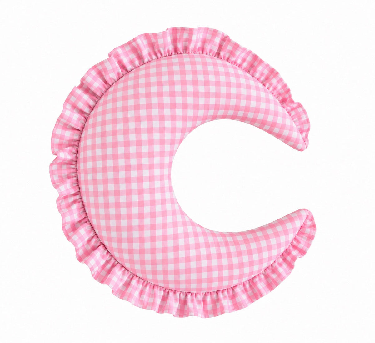 Gingham Feeding Old Support Ruffle Nursing Pillow Cover by Little Mae & Co