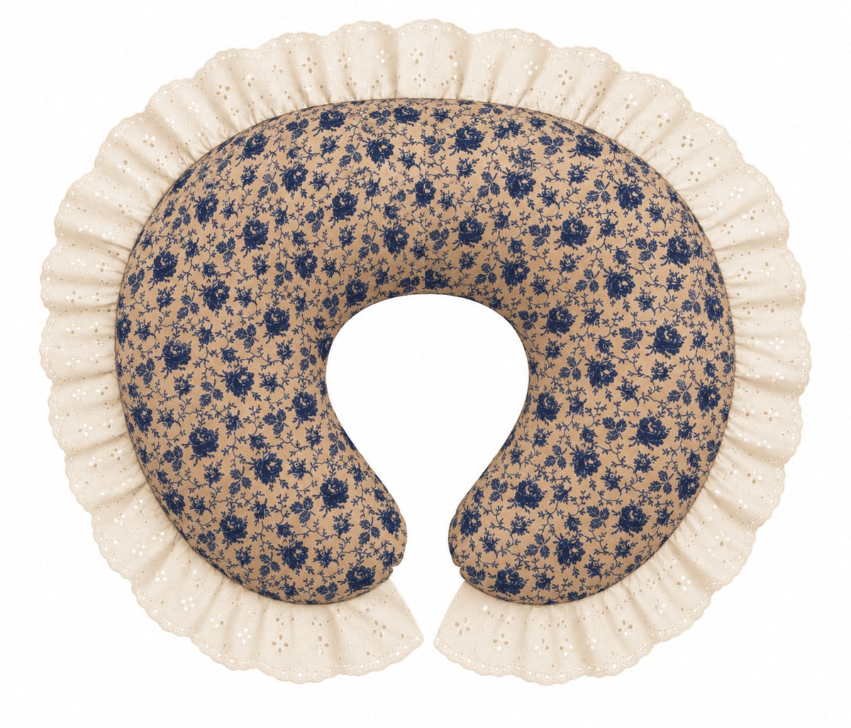 Ivory Eyelet Ruffle Original Nursing Pillow Cover by Little Mae & Co
