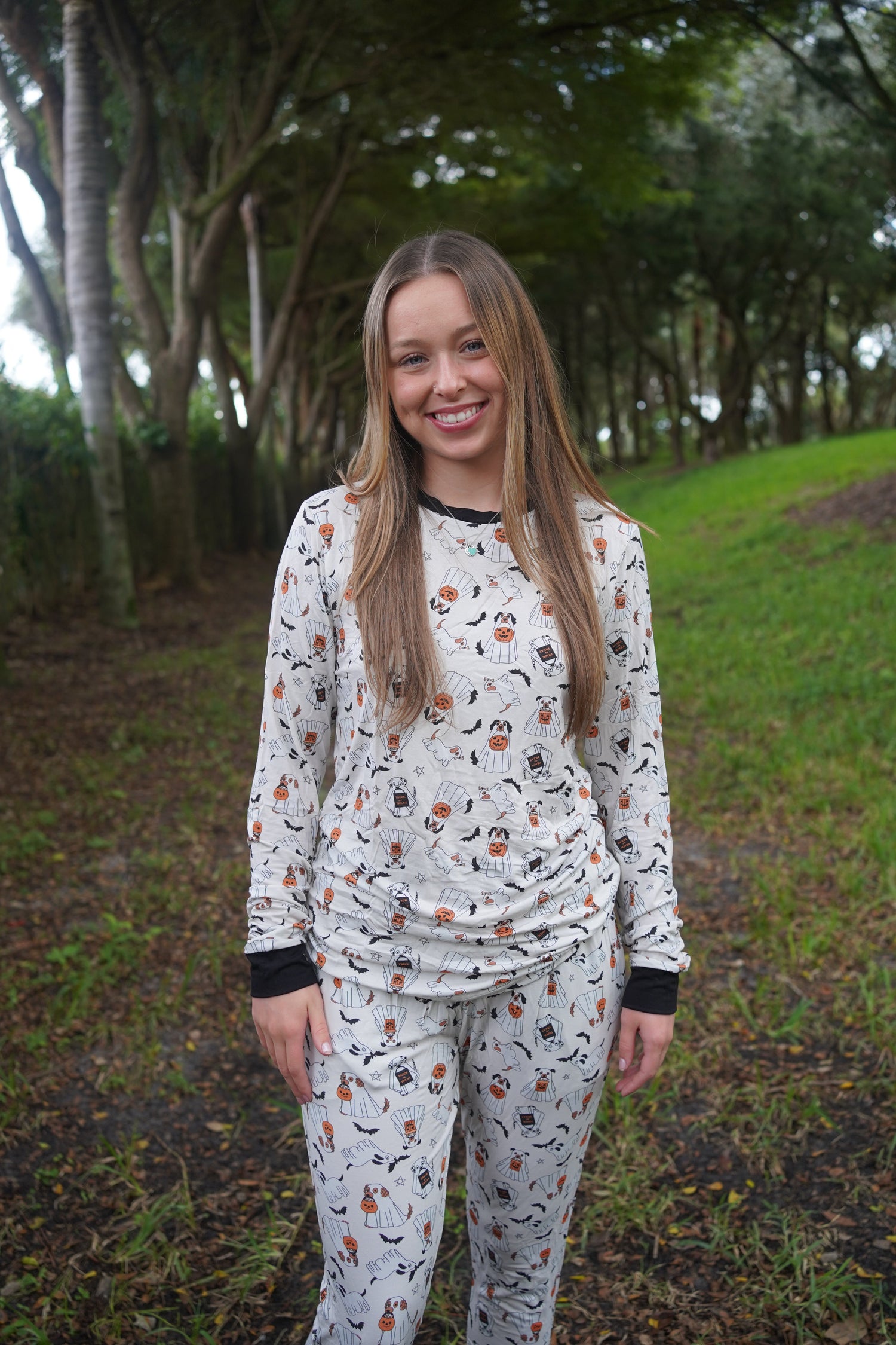 Howl-O-Ween Pups (Women's Long Sleeve PJ)