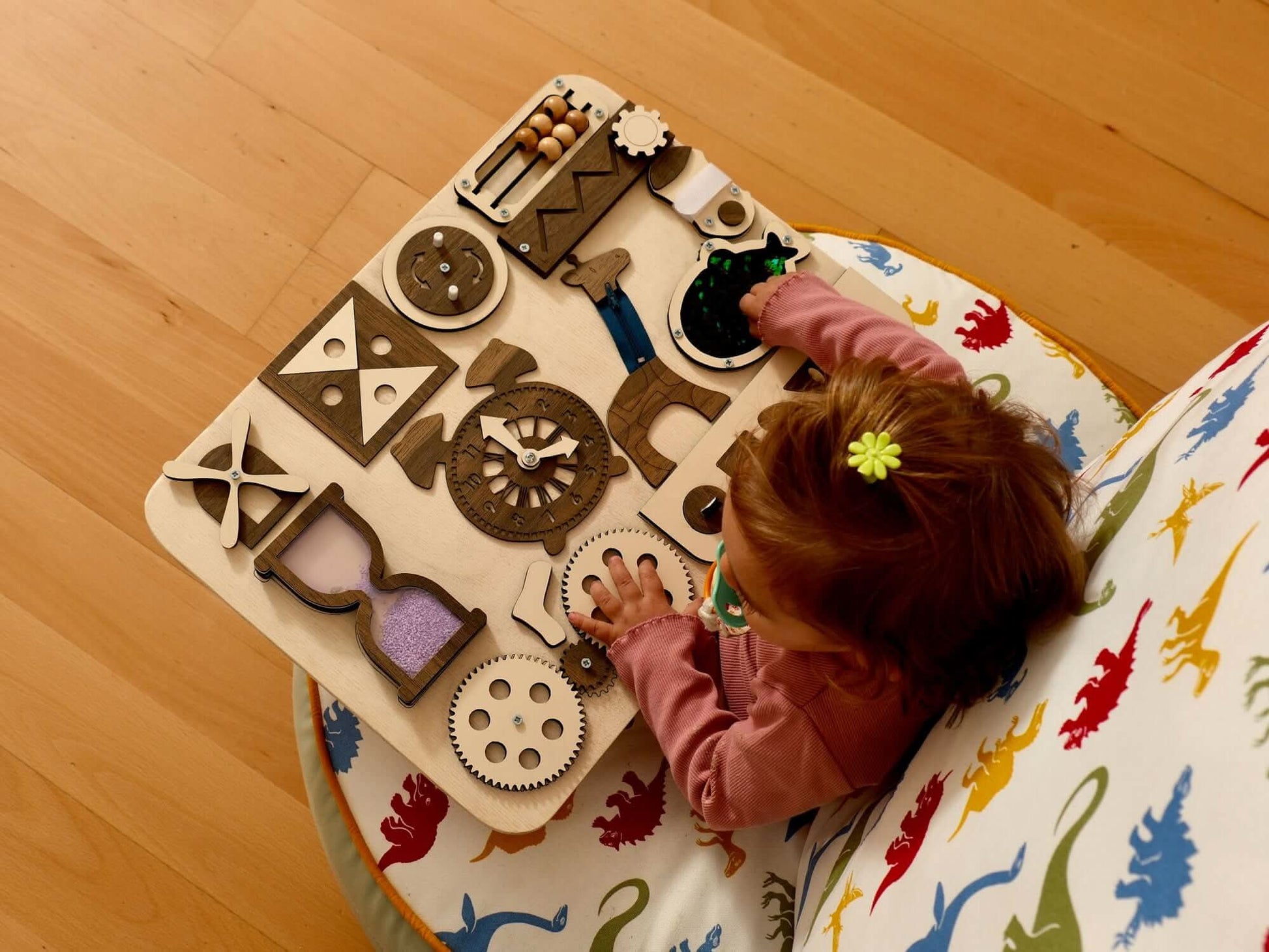 Wooden Montessori Busy Board for Toddlers 12 Activities Kidodido Everetts Place: Online Boutique