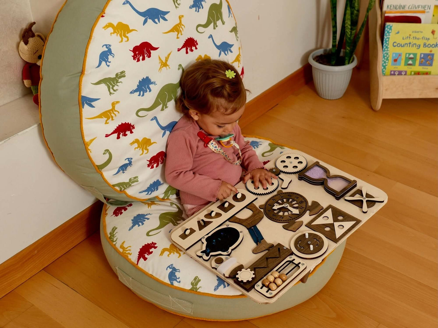 Wooden Montessori Busy Board for Toddlers 12 Activities Kidodido Everetts Place: Online Boutique