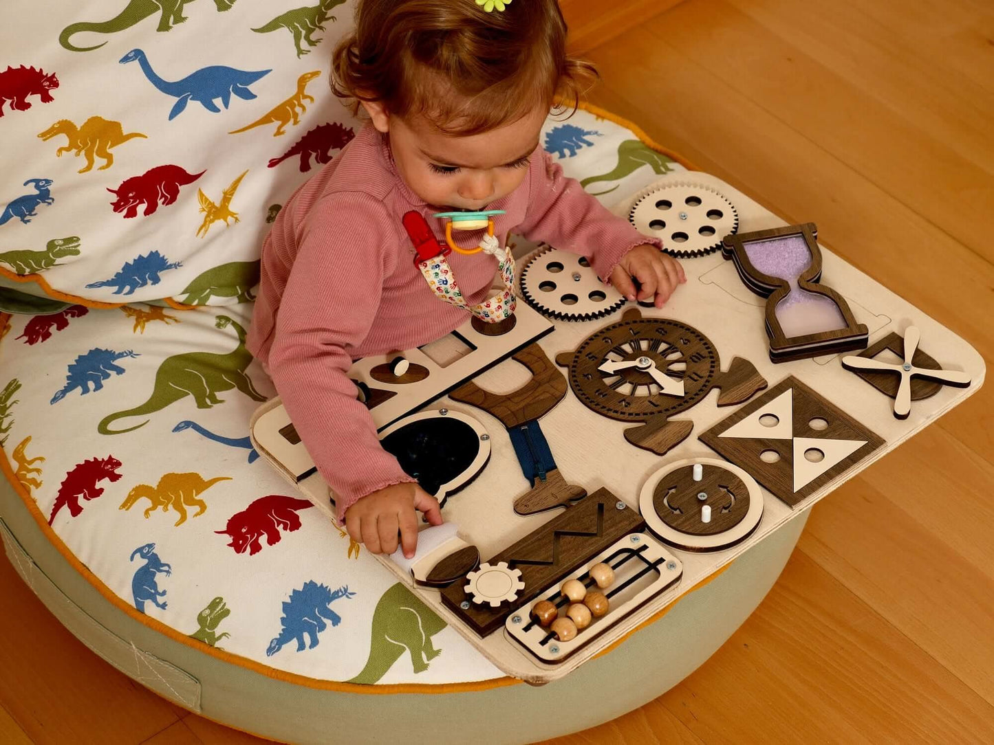 Wooden Montessori Busy Board for Toddlers 12 Activities Kidodido Everetts Place: Online Boutique