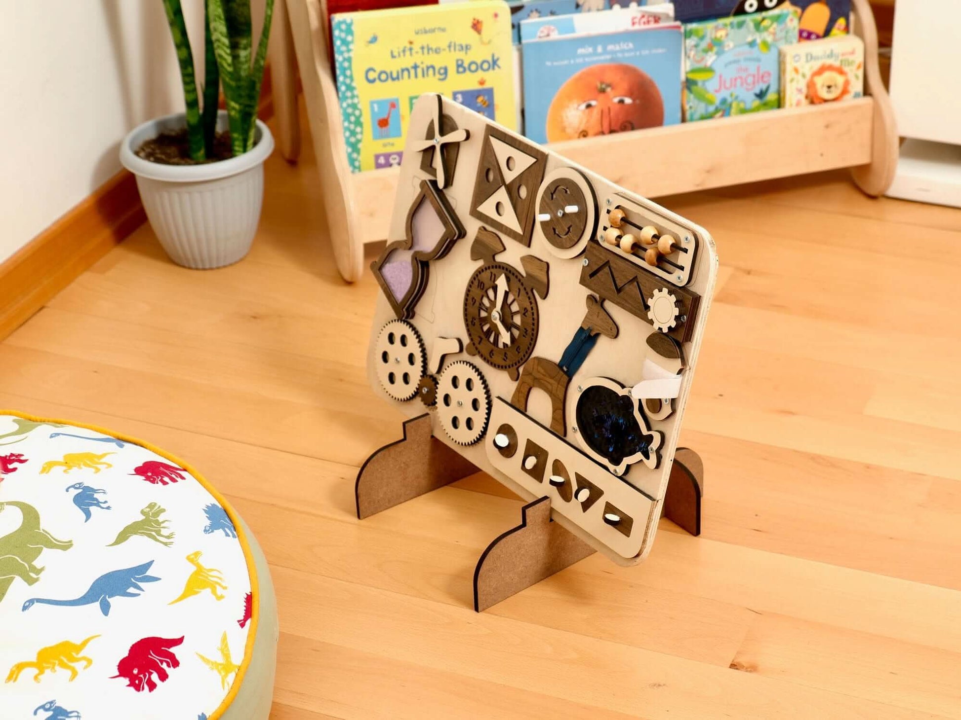 Wooden Montessori Busy Board for Toddlers 12 Activities Kidodido Everetts Place: Online Boutique