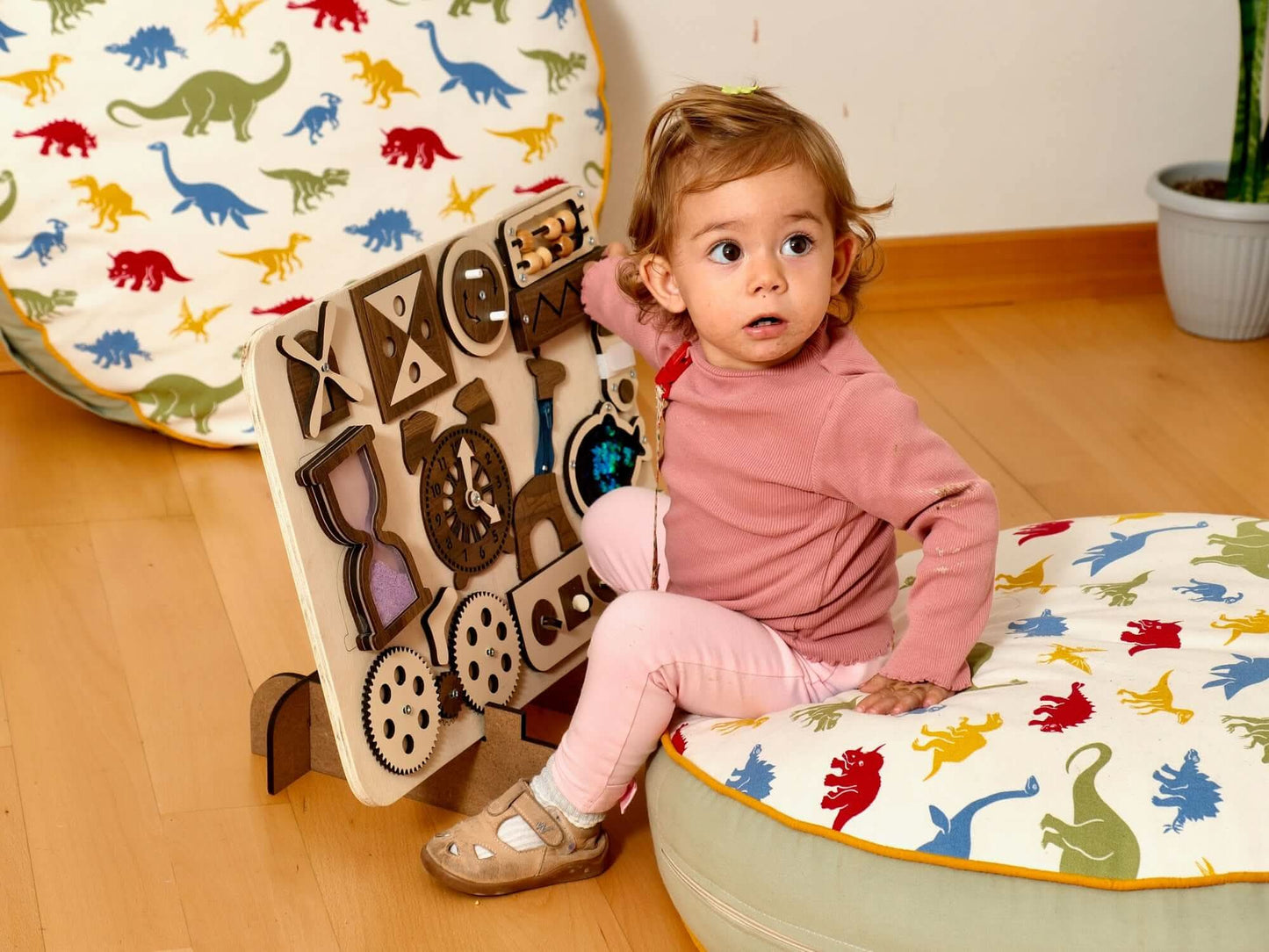Wooden Montessori Busy Board for Toddlers 12 Activities Kidodido Everetts Place: Online Boutique
