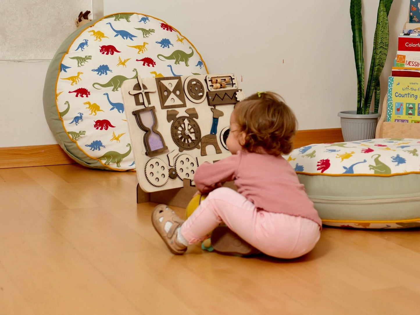 Wooden Montessori Busy Board for Toddlers 12 Activities Kidodido Everetts Place: Online Boutique