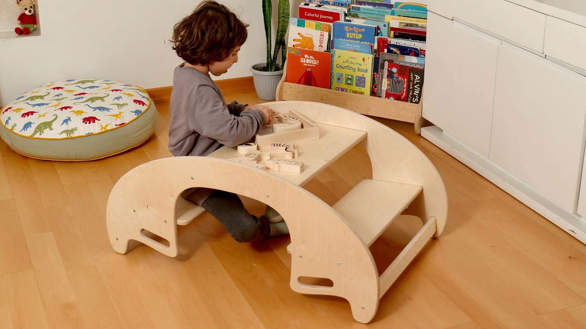 Montessori Wooden Safari Animal Puzzle Box For Toddlers Kidodido Everetts Place: Online Boutique