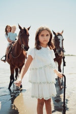 KIPP Collection Dress with Yellow Floral Detailing and Scalloped Edges for Girls by KIPP™ Collection at Everetts Place