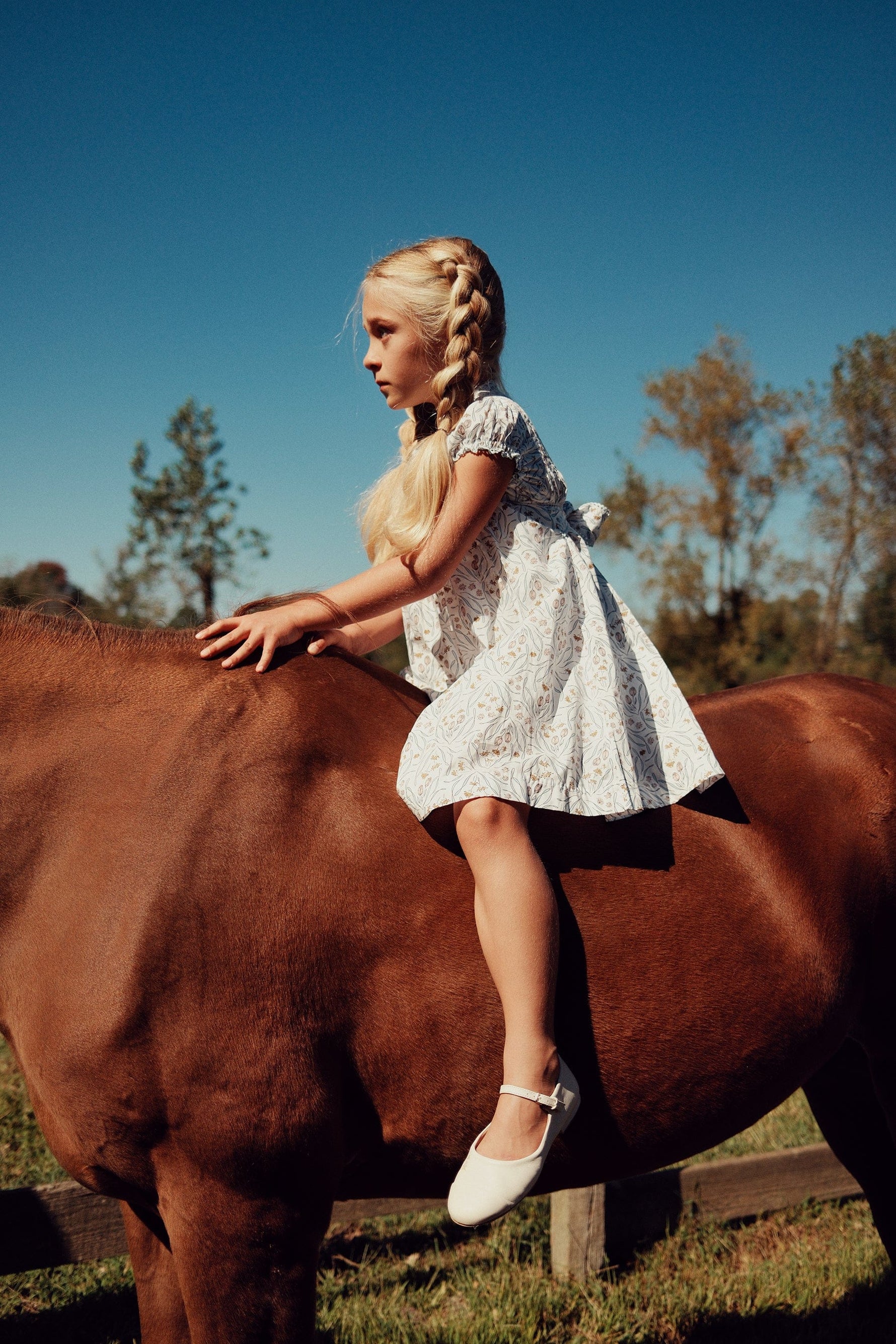 KIPP Collection Dress With Floral Print Back Bow and Ruffle Trim For Girls by KIPP™ Collection at Everetts Place