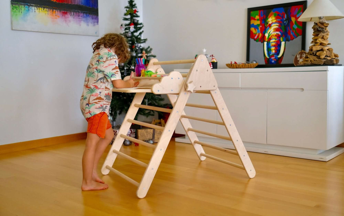Montessori Climbing Triangle Set With Foldable Table Chair Kidodido Everetts Place: Online Boutique