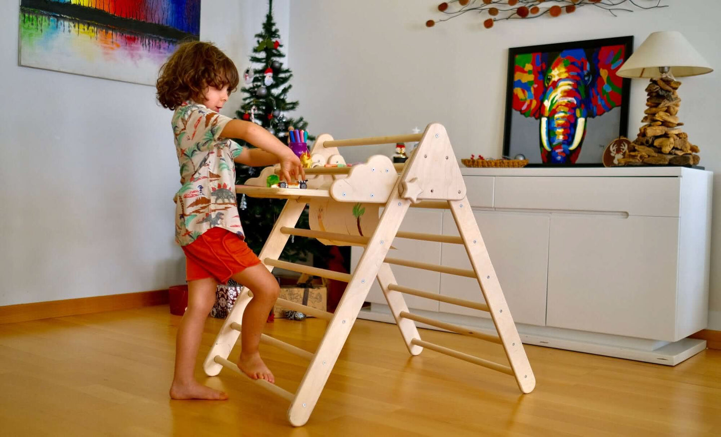 Montessori Climbing Triangle Set With Foldable Table Chair Kidodido Everetts Place: Online Boutique