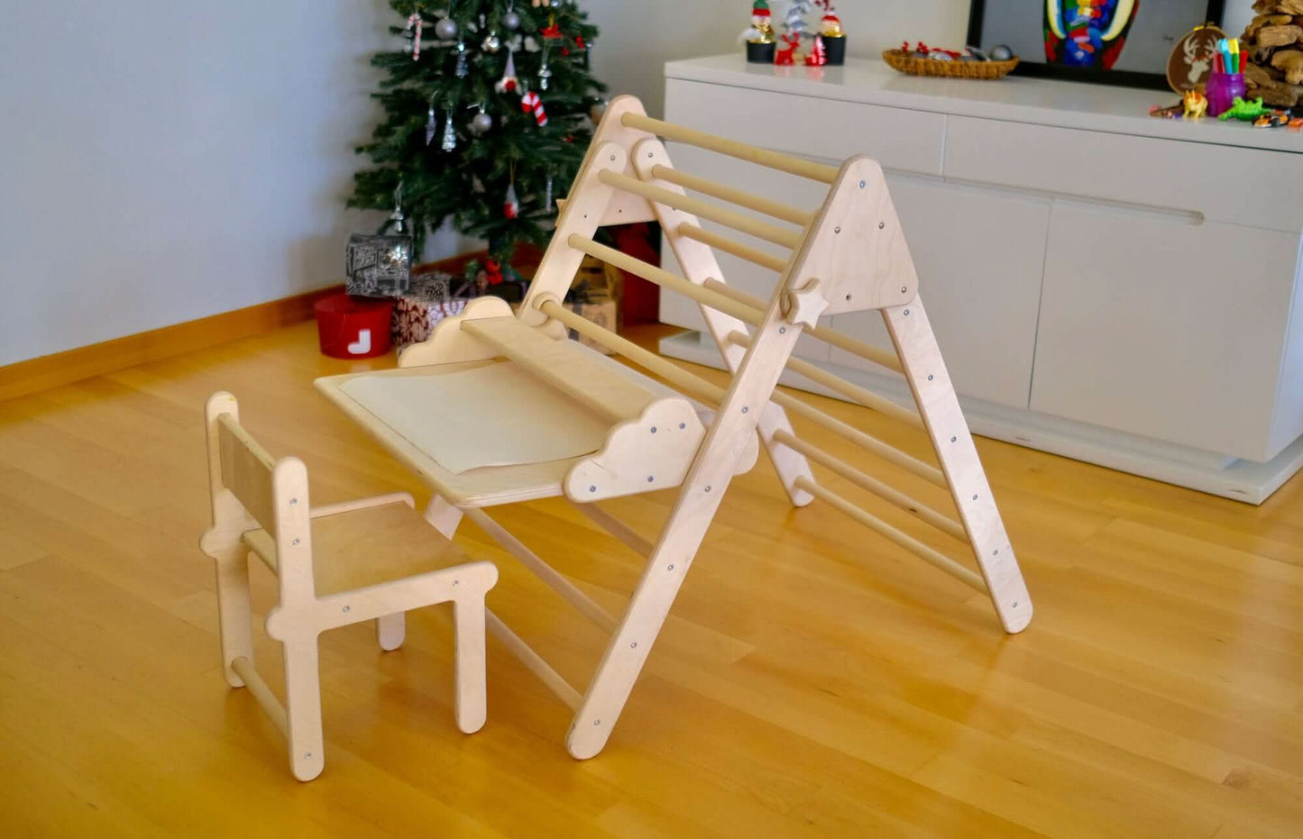 Montessori Climbing Triangle Set With Foldable Table Chair Kidodido Everetts Place: Online Boutique 315.00
