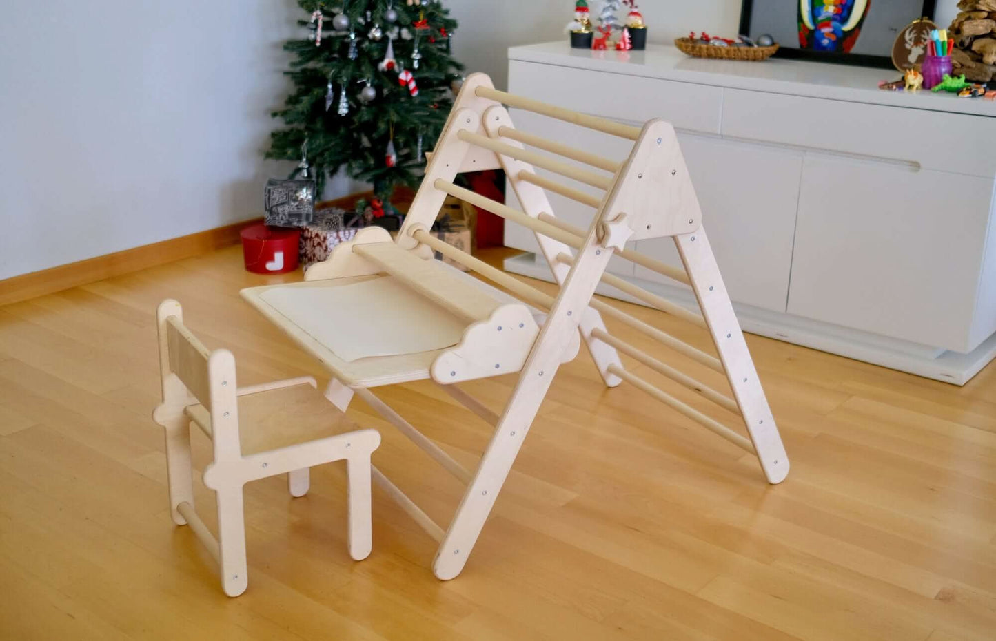 Montessori Climbing Triangle Set With Foldable Table Chair Kidodido Everetts Place: Online Boutique