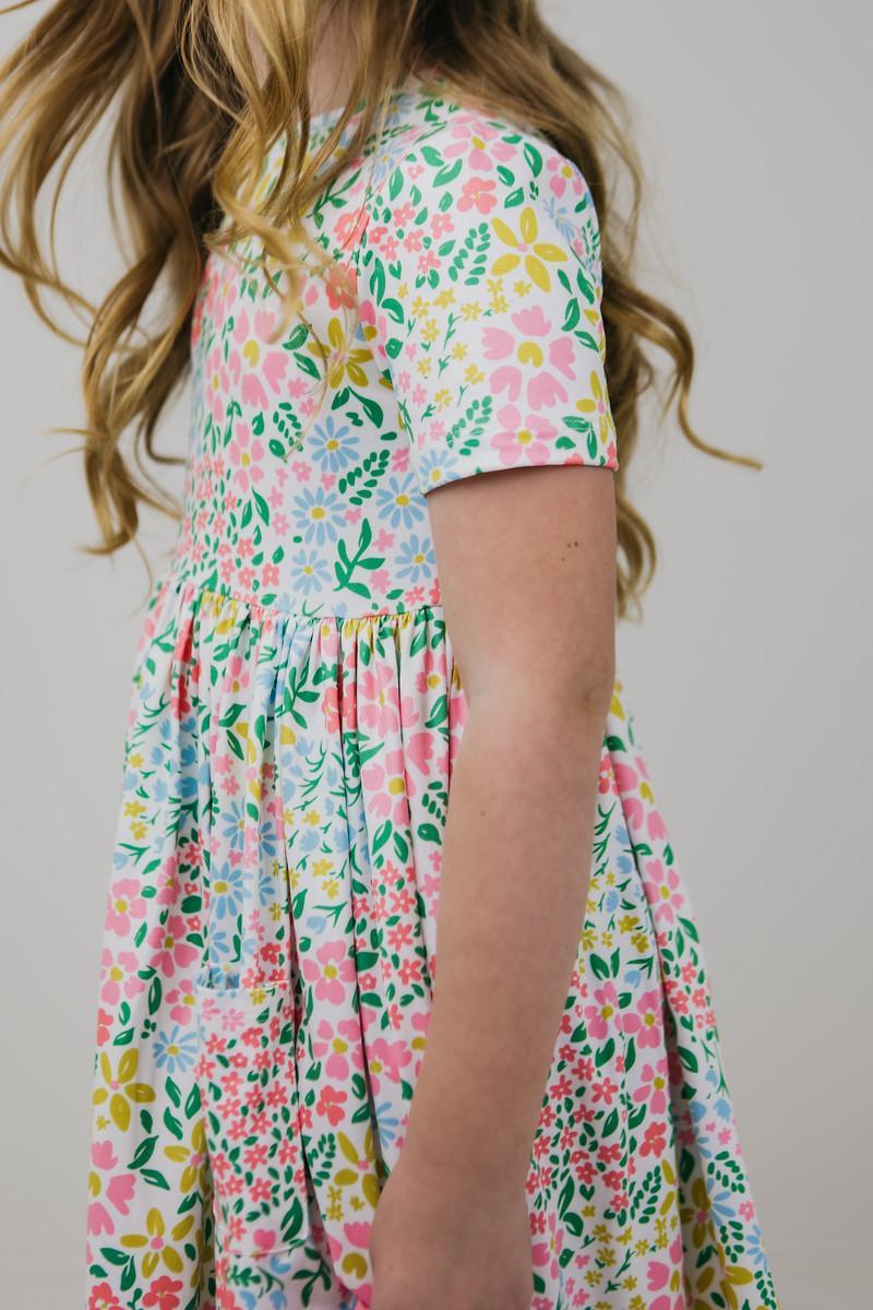 Daffodils Short Sleeve Pocket Twirl Dress Mila And Rose Mila & Rose ® Everetts Place: Online Boutique