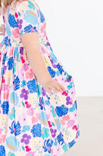 Dahlia Dreams Short Sleeve Pocket Twirl Dress For Girls Mila & Rose ® Everetts Place: Online Boutique