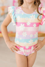 Mila & Rose ® Daisy Dreams Flutter Sleeve Leotard For Girls Dance Class - Everetts Place Boutique - 