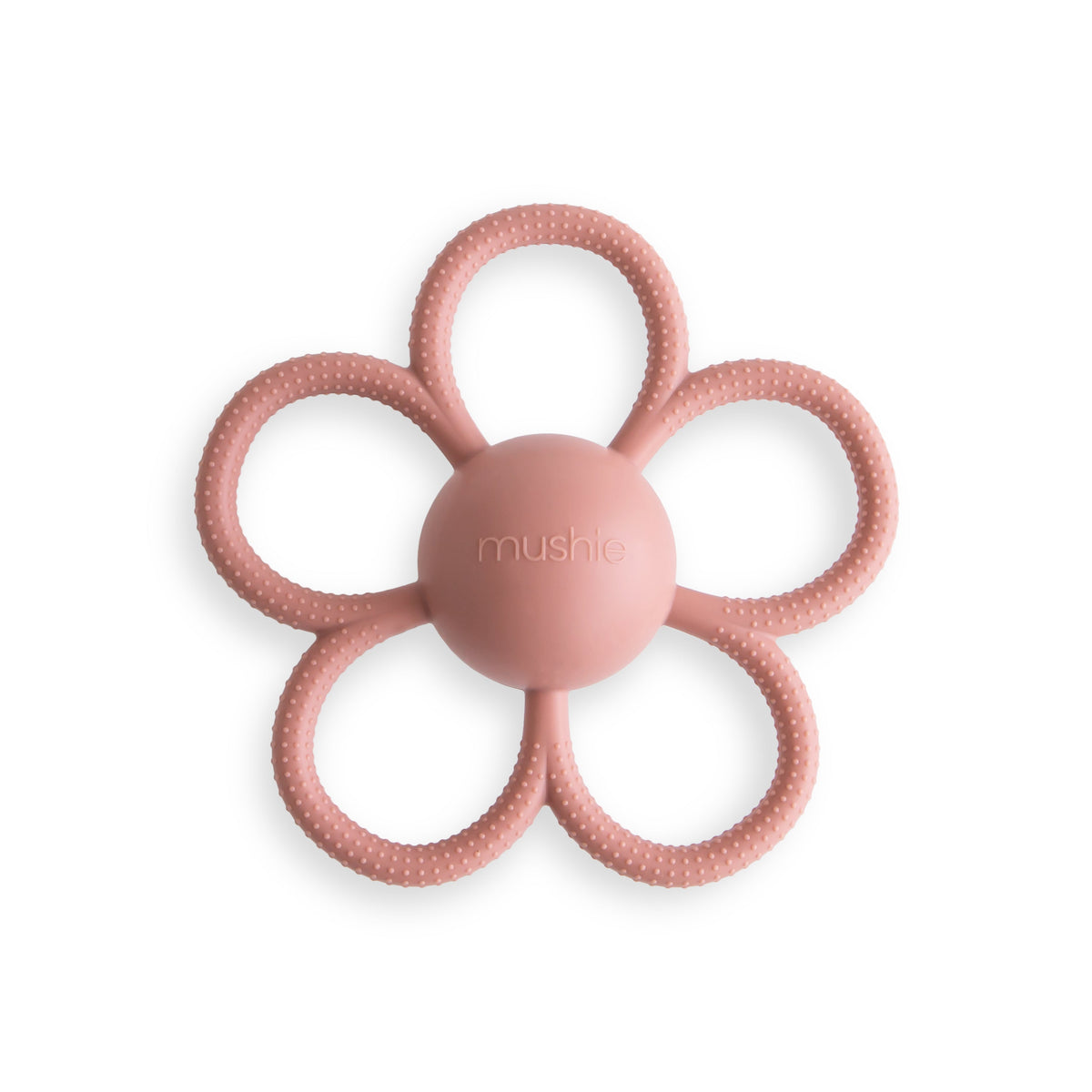 Daisy Rattle Teether - Pink, Button | Everetts Place