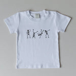 Little Joy Co. Dancing Skeletons Organic Cotton Graphic Tee for Halloween -