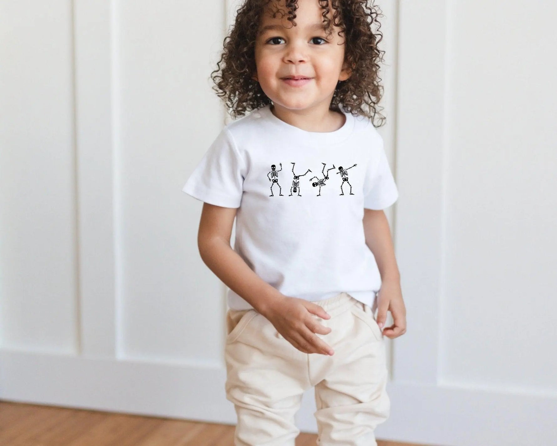 Little Joy Co. Dancing Skeletons Organic Cotton Graphic Tee for Halloween -