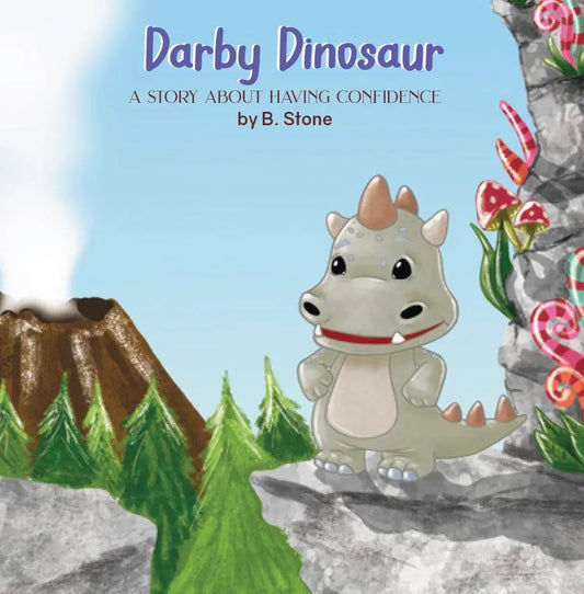 Darby Dino Board Book for Kids About Resilience and Happiness Goosewaddle® | Newborn Baby Blankets Toys Teethers Bibs & More