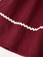 Rylee Faith Designs Dark Red Smocked Church Christ Bishop Christening Dress - Apparel & Accessories > Clothing > One-Pieces Dress