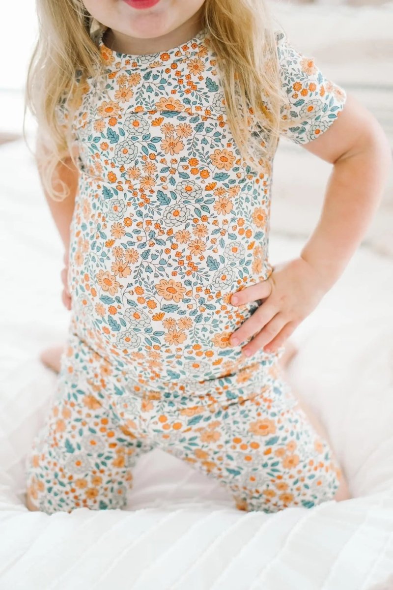 Little Joy Co. Darling Ditsy 2pc Bamboo Pajamas *see size notes - Everetts Place Boutique - 