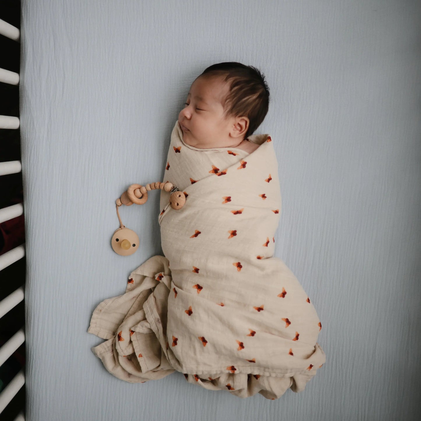 Extra Soft Muslin Crib Sheet for Baby 100% Cotton Breathable and Cozy Mushie