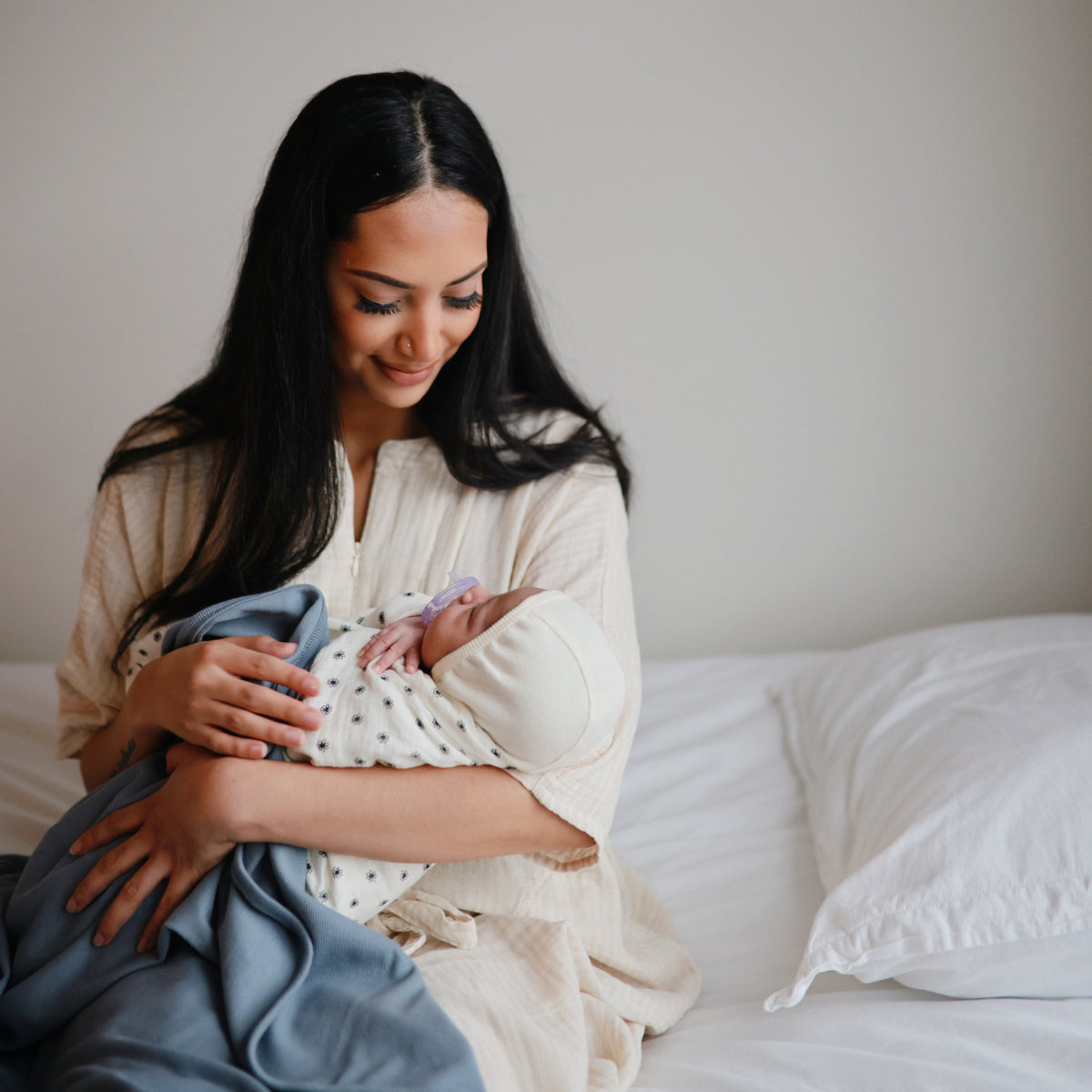 Organic Cotton Muslin Swaddle Blanket by Mushie