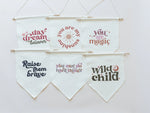 Little Joy Co. Daydream Believer Canvas Pennant Natural Wooden Dowel -