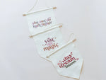 Little Joy Co. Daydream Believer Canvas Pennant Natural Wooden Dowel -