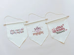 Little Joy Co. Daydream Believer Canvas Pennant Natural Wooden Dowel -