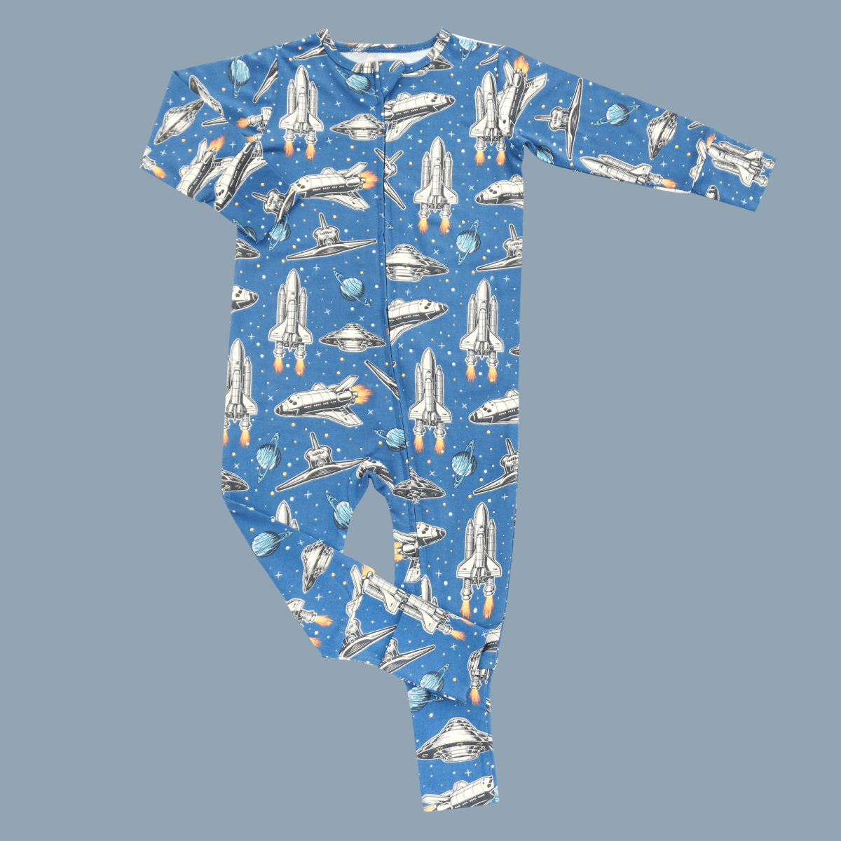 Sweet Bamboo Deep In Orbit Convertible Baby Romper With Two Way Zip - Everetts Place Boutique - 
