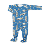 Sweet Bamboo Deep In Orbit Zipper Footie Two Way Zip Silky Fabric - Everetts Place Boutique - 