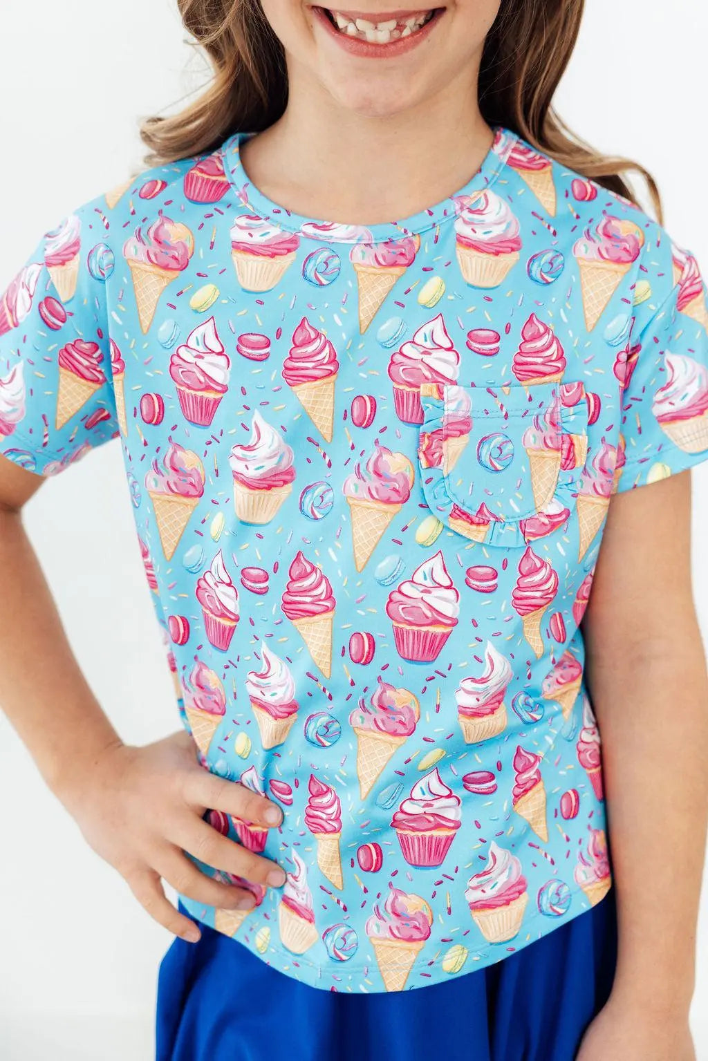 Mila & Rose ® Delightful Desserts Ruffle Pocket Tee - 
