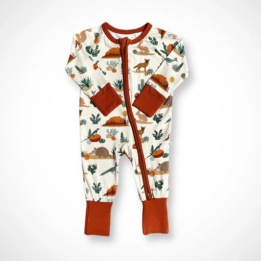 Desert Friends Bamboo Baby Pajama with Two Way Zipper Design Kolorful Everetts Place: Online Boutique 38.00