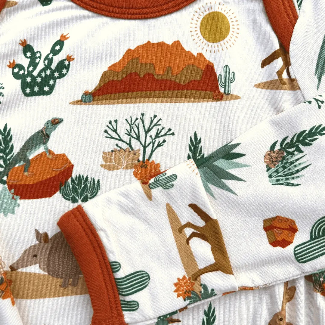Kolorful Desert Friends Newborn Bamboo Gown Gift Set for Babies and Moms - Apparel & Accessories > Clothing > Baby & Toddler Clothing > Baby & Toddler Sleepwear Newborn Gown